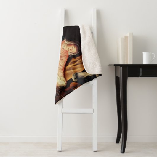 kerstmanscène sherpa deken (In situ)