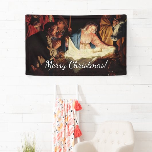 kerstmanscène spandoek (Insitu)