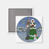 kerstmanschappen met whisky en Scottie Magneet (Voorkant / Achterkant)