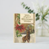 kerstmanschappen zingen briefkaart (Staand voorkant)