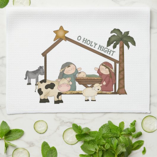 Kerstmansgraashanddoeken Theedoek (Gevouwen)