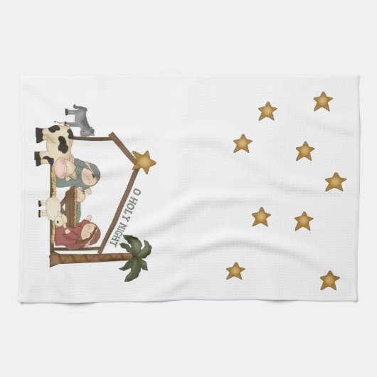 Kerstmansgraashanddoeken Theedoek (Horizontaal)