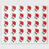Kerstmanskedels/Kerst Inpakpapier (Vlak)