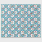 kerstmansnoepriet cadeaupapier (Vlak)