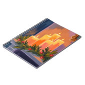 Kerstmantel Kaarsen Slinger Notitieboek (Linkerzijde)