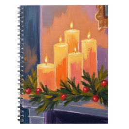 Kerstmantel Kaarsen Slinger Notitieboek