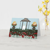 Kerstmantel met kaars, pinecones, Ornamenten Kaart (Gele Bloem)