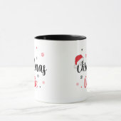 Kerstmantie Santa Hat Modern Script Mok (Midden)