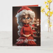 Kerstmantrui Jurk Kaart (Gele Bloem)