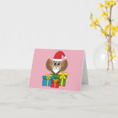 Kerstmanuil met cadeaus kaart (Gele Bloem)