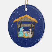 kerstmanversiering keramisch ornament (Links)