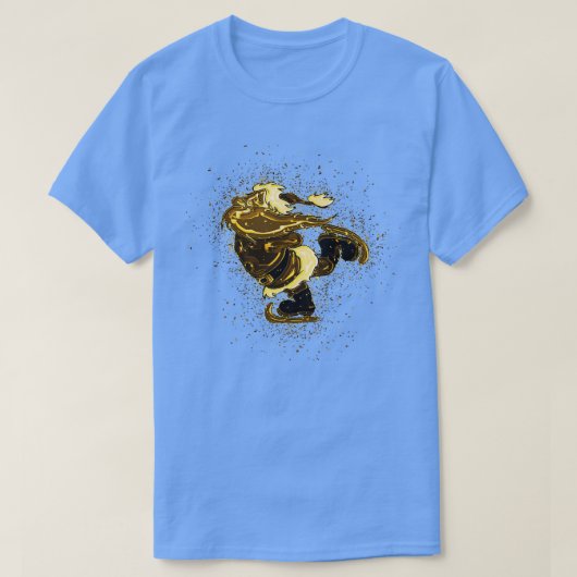 kerstmanvis gouden gouden goud t-shirt (Design voorkant)