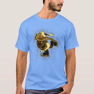 kerstmanvis gouden gouden goud t-shirt