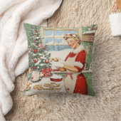 Kerstmanvrouw Kerstbakgenoegen Kussen (Deken)