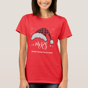 Kerstmanvrouw Kerstman Koppel Matchende Pyjama's T-shirt
