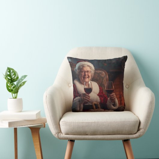 Kerstmanvrouw Kussen (Stoel)