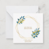 kerstmarineblauw-elegant-kerskic Botanisch gebruik Notitiekaartje (Achterkant)