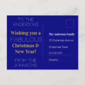 Kerstmarineserie Gold White - Tyopgrafie Feestdagenkaart (Achterkant)