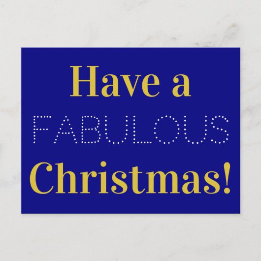 Kerstmarineserie Gold White - Tyopgrafie Feestdagenkaart (Voorkant)