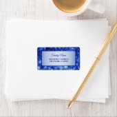 kerstmarineslauw blauw Vakantie Etiket (Insitu)