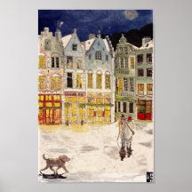 Kerstmarkt België Retrogeïnspireerde Waterverf