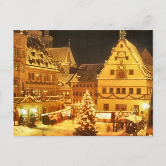 Kerstmarkt Duitsland Feestdagenkaart (Voorkant)