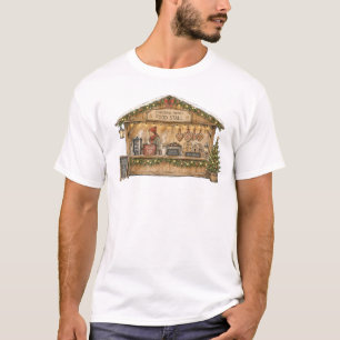 Kerstmarkt Eetkraam voor Feestelijke Etenliefhebbe T-shirt