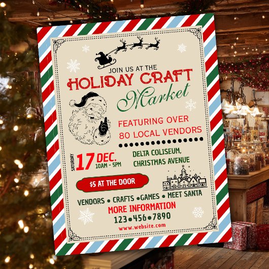 Kerstmarkt en kermis flyer