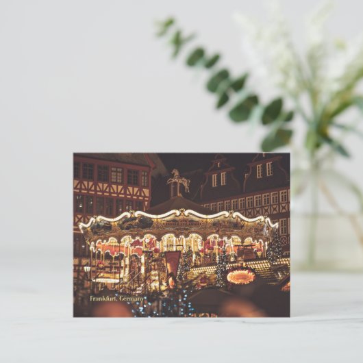 Kerstmarkt, Frankfurt, Duitsland Briefkaart (Staand voorkant)