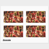 Kerstmarkt hangballen Neurenberg Rechthoekige Sticker (Vel)