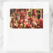 Kerstmarkt hangballen Neurenberg Rechthoekige Sticker (Tas)