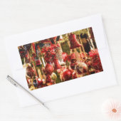Kerstmarkt hangballen Neurenberg Rechthoekige Sticker (Envelop)