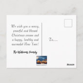 Kerstmarkt in de bergen - aangepaste vakantie briefkaart (Achterkant)