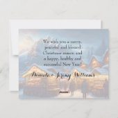 Kerstmarkt in de bergen - op maat feestdagenkaart (Achterkant)