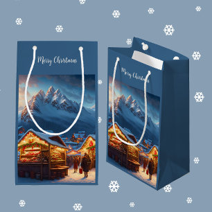 Kerstmarkt in de bergen - op maat klein cadeauzakje