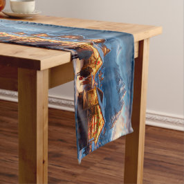 Kerstmarkt in de bergen - op maat korte tafelloper