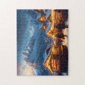 Kerstmarkt in de bergen - op maat legpuzzel (Verticaal)