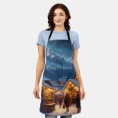 Kerstmarkt in de bergen - op maat schort (Gedragen)