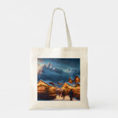 Kerstmarkt in de bergen - op maat tote bag (Achterkant)