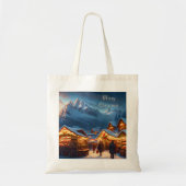 Kerstmarkt in de bergen - op maat tote bag (Voorkant)