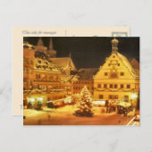 Kerstmarkt in Duitsland Feestdagenkaart (Voorkant / Achterkant)