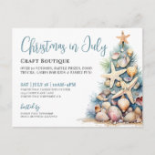 Kerstmarkt in juli Boutique Market Feestdagenkaart (Voorkant)