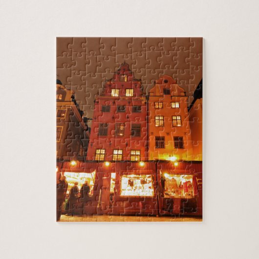 Kerstmarkt in Stockholm, Zweden Legpuzzel (Verticaal)