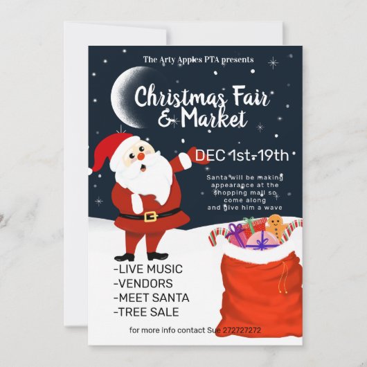 Kerstmarkt & kerst kaart (Voorkant)