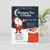 Kerstmarkt & kerst kaart (Staand voorkant)