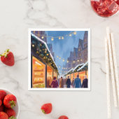 Kerstmarkt Kerstmis Schilderij Servet (Insitu)