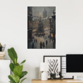 Kerstmarkt Kunst Printables Winter Vintage Holi Poster (Thuiskantoor)