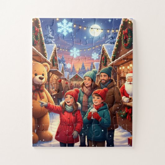 Kerstmarkt Magie Legpuzzel (Verticaal)