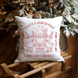 Kerstmarkt met Kerstman & Rendieren - Gemaakt met Kussen