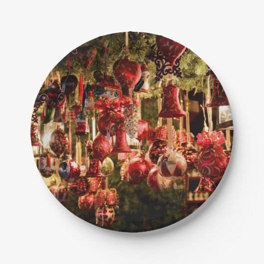 kerstmarkt papieren bordje (Voorkant)